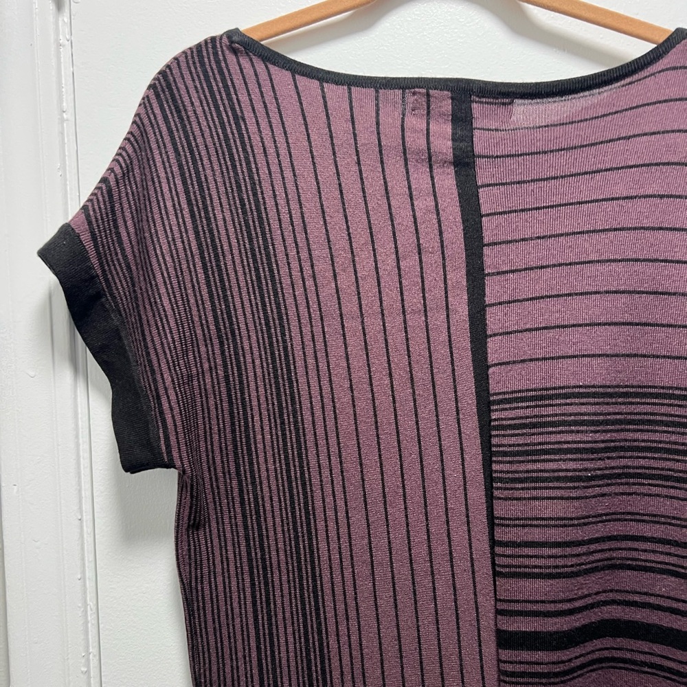 Nine West Women’s Size Small Purple and Black Striped Knit Dress - Picture 6 of 7